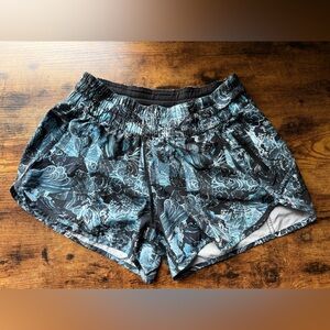 Lululemon Athletica Black and Blue Patterned Shorts